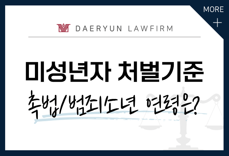 촉법소년·범죄소년 등 나이별 미성년자 처분 여부는?